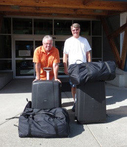 Doug and our chauffeur, David, with our luggage